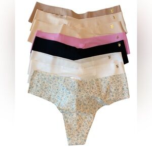 NWT Victoria's Secret Lot of (8) No Show Thong Panties Size Large Retail $13/ea